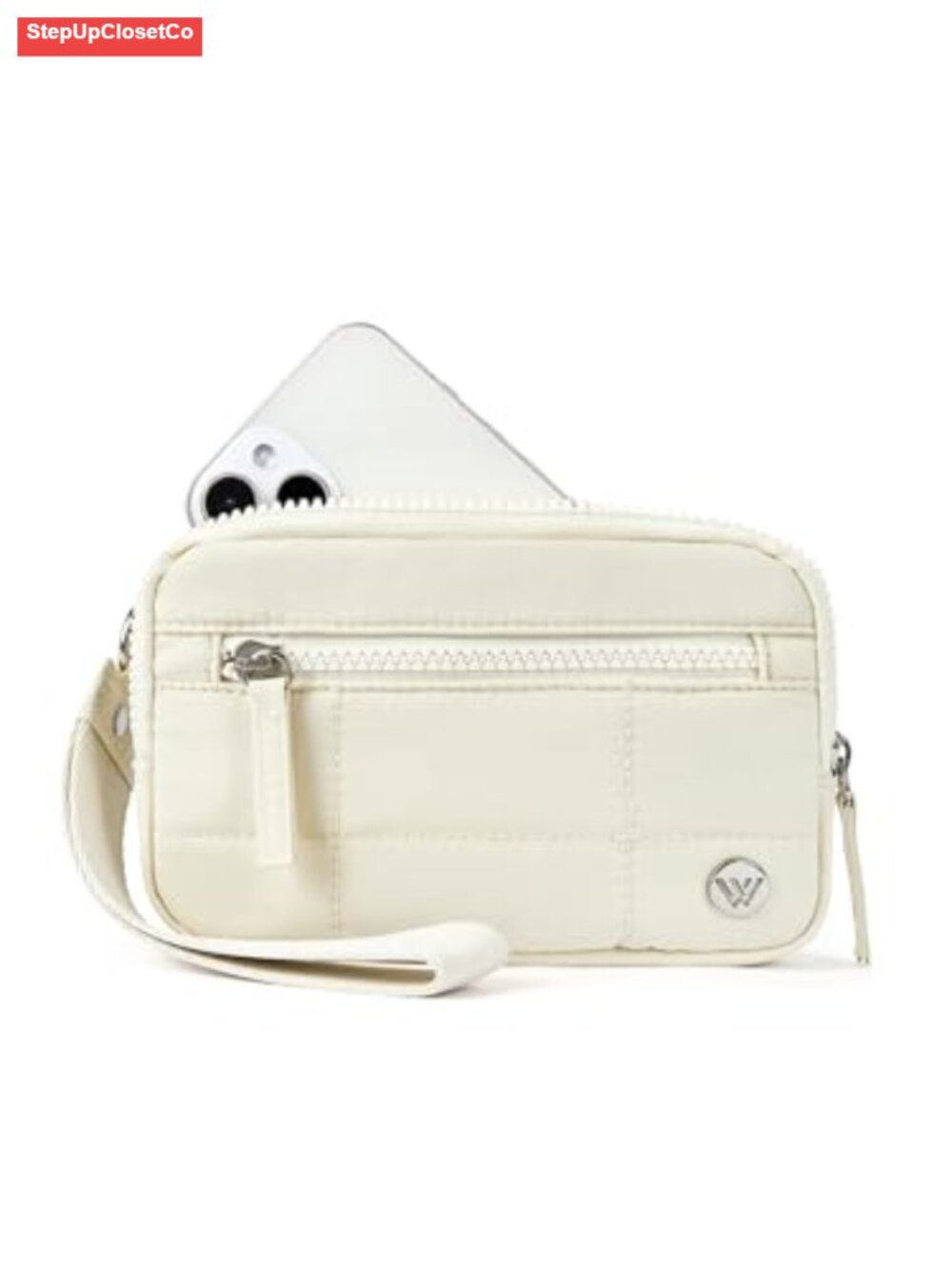 RFID Blocking Quilted Nylon Wristlet Wallet With Card Slots - Wristlet Handbag